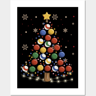 Billiards Pool Christmas Tree Posters and Art